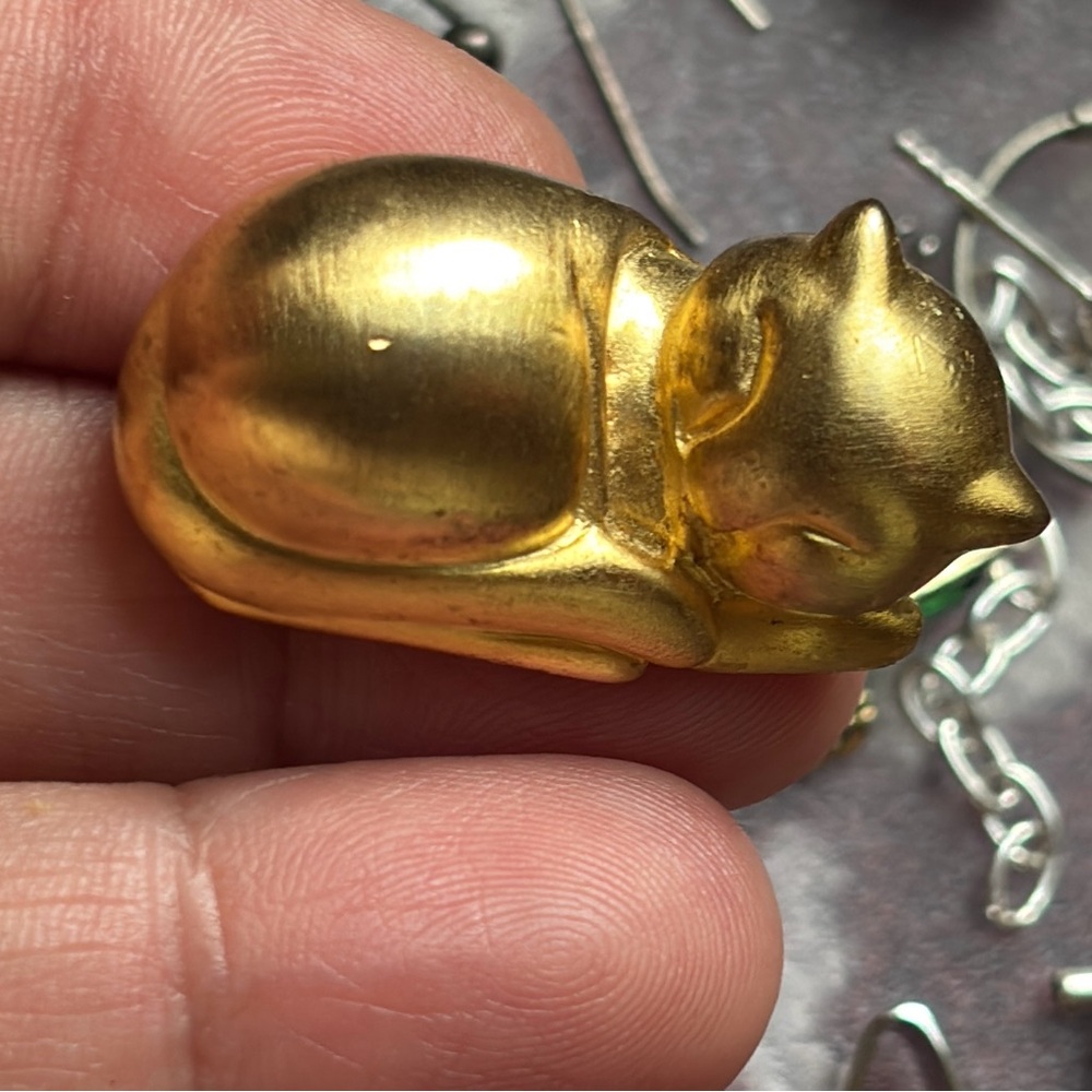 Judith Jack Gold Plated Cat Brooch